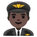 man pilot: dark skin tone on Google