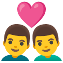 couple with heart: man, man on Google