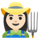 woman farmer: light skin tone on Google