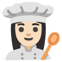 woman cook: light skin tone on Google