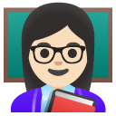 woman teacher: light skin tone on Google