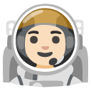 woman astronaut: light skin tone on Google