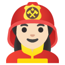 woman firefighter: light skin tone on Google