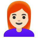 woman: light skin tone, red hair on Google