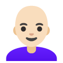 woman: light skin tone, bald on Google