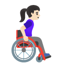 woman in manual wheelchair facing right: light skin tone on Google