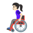 woman in manual wheelchair: light skin tone on Google