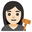woman judge: light skin tone on Google