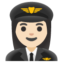 woman pilot: light skin tone on Google