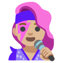 woman singer: medium-light skin tone on Google