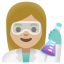 woman scientist: medium-light skin tone on Google