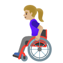 woman in manual wheelchair: medium-light skin tone on Google