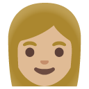 woman: medium-light skin tone on Google
