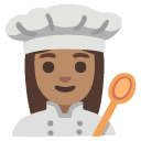 woman cook: medium skin tone on Google