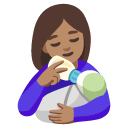 woman feeding baby: medium skin tone on Google