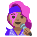 woman singer: medium skin tone on Google