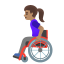 woman in manual wheelchair: medium skin tone on Google