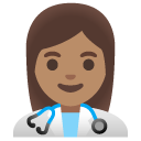 woman health worker: medium skin tone on Google