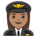 woman pilot: medium skin tone on Google