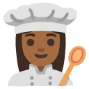 woman cook: medium-dark skin tone on Google