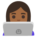woman technologist: medium-dark skin tone on Google