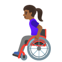 woman in manual wheelchair: medium-dark skin tone on Google