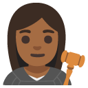 woman judge: medium-dark skin tone on Google