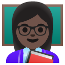 woman teacher: dark skin tone on Google
