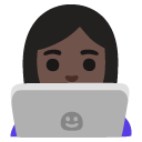 woman technologist: dark skin tone on Google