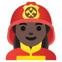 woman firefighter: dark skin tone on Google