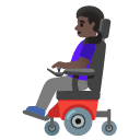 woman in motorized wheelchair: dark skin tone on Google