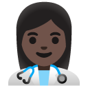 woman health worker: dark skin tone on Google