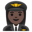 woman pilot: dark skin tone on Google