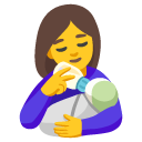 woman feeding baby on Google