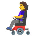 woman in motorized wheelchair on Google