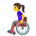 woman in manual wheelchair on Google