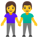 woman and man holding hands on Google