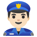 man police officer: light skin tone on Google