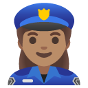woman police officer: medium skin tone on Google