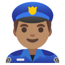 man police officer: medium skin tone on Google