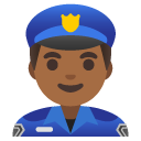 man police officer: medium-dark skin tone on Google