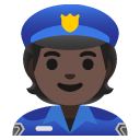 police officer: dark skin tone on Google