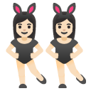 women with bunny ears: light skin tone on Google