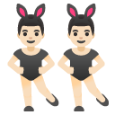 men with bunny ears: light skin tone on Google