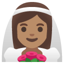 woman with veil: medium skin tone on Google