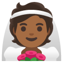 person with veil: medium-dark skin tone on Google