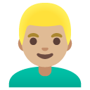 man: medium-light skin tone, blond hair on Google