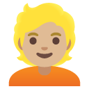 person: medium-light skin tone, blond hair on Google