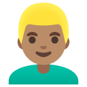 man: medium skin tone, blond hair on Google