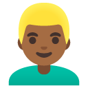 man: medium-dark skin tone, blond hair on Google